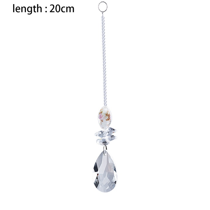 Dekoratív nyolcszögletű kristály medál, barkács dísz, többszínű, babatáskákra