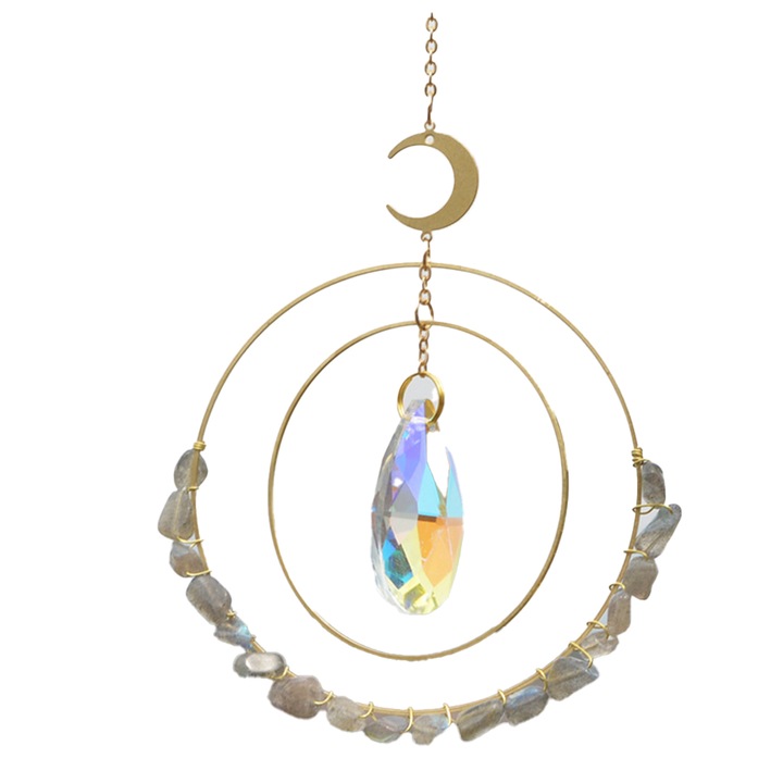 Napfogó, QttvbTna, kristály/természetes kő, boho dekoráció, tarka
