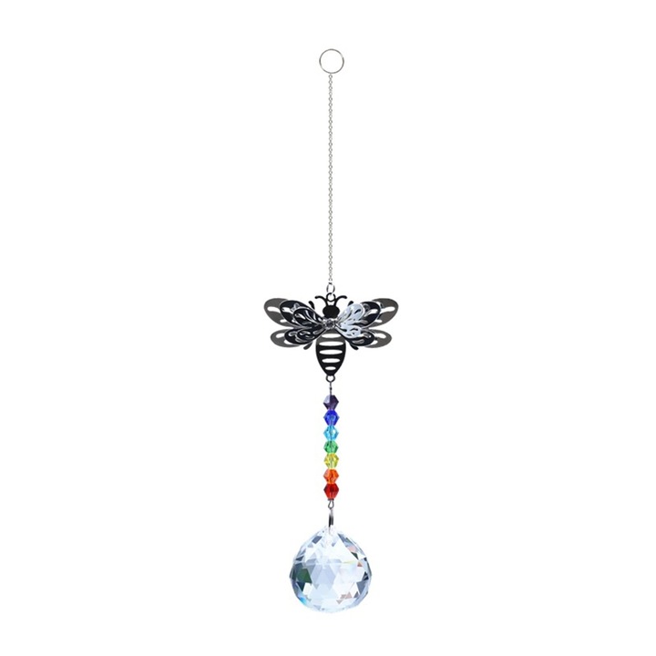 Dekoratív dísz kristályokkal, 1. stílus, többszínű, ablakra vagy kertbe