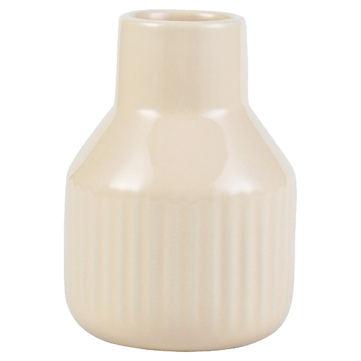 Vaza ceramica, pentru aranjamente florale, galben, decor modern