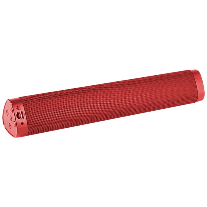 Саундбар, Tovbmup, ABS, Bluetooth 5.0, 42 x 7 x 7 cm, червен