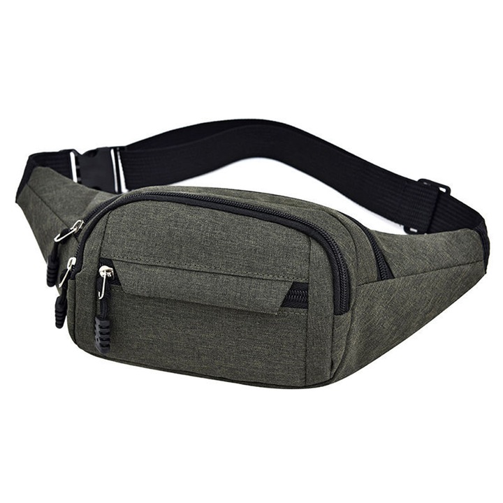 Sportos övtáska, futáshoz, állítható, uniszex, fekete