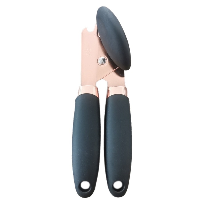 Jormftte konzervnyitó, kézi, kompakt design, fekete