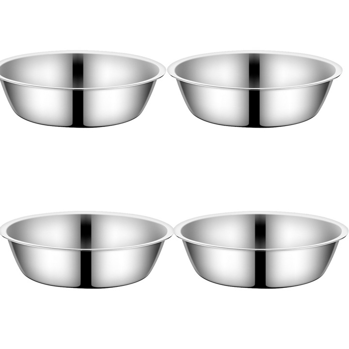 Set 4 castroane din inox, anti-muscare si anti-cadere, 22cm