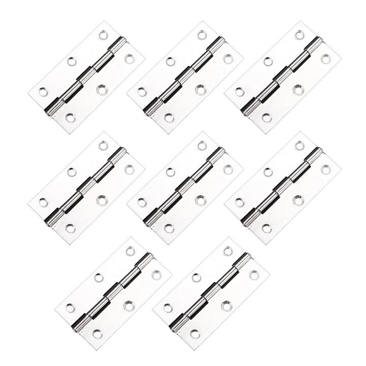 8 db fém zsanér, ezüst 3 hüvelyk 66cm*38cm*1cm