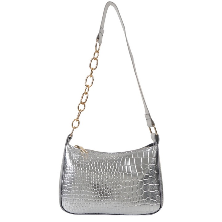 Jormftte női válltáska, retró modell, rózsaszín-piros, méretek 19,5x20,5x14,5cm, PU bőrből