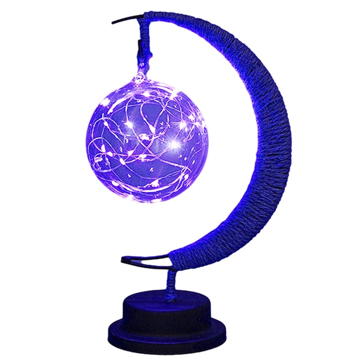 Детска нощна лампа, Moon Light, топла светлина, многоцветна, 15x28x10 см