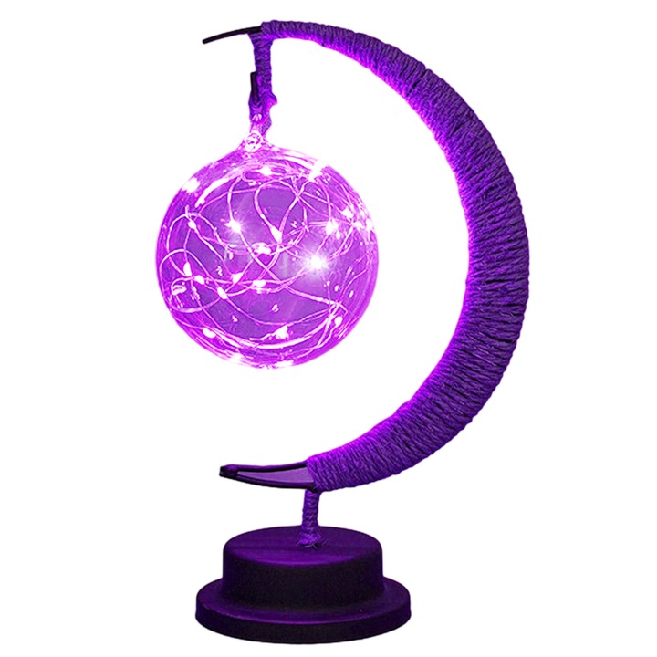 Детска нощна лампа, Moon Light, многоцветна, 15x28x10 см