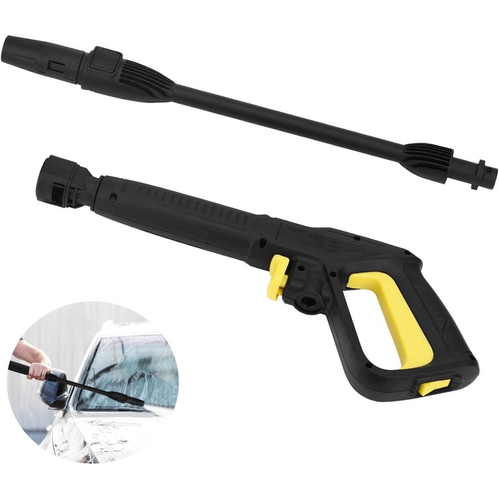 Pistol de inlocuire si lance de pulverizare Tovbmup pentru Karcher K2-K7, conexiune rapida, presiune maxima 15 MPa, temperatura 60C