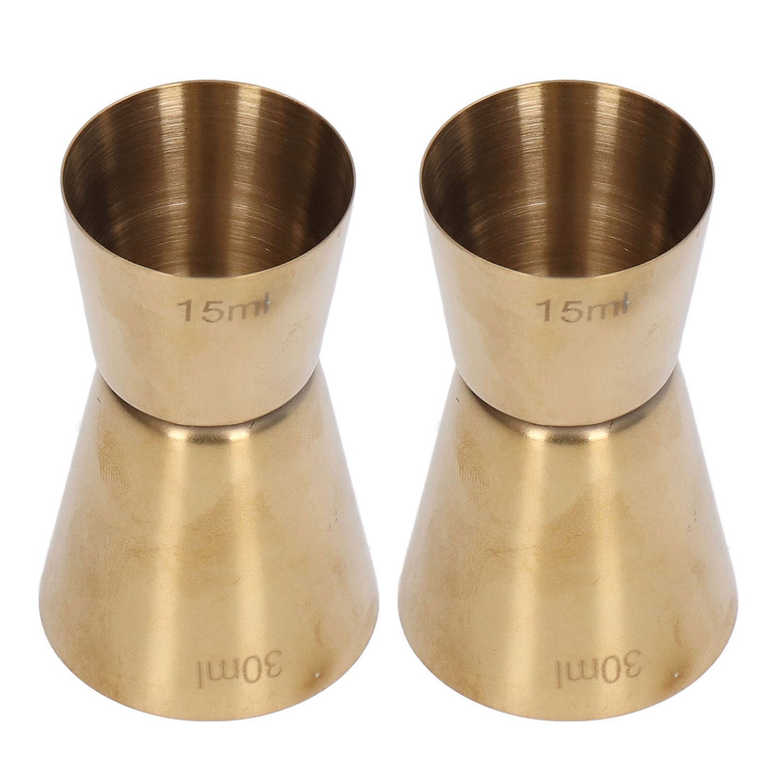 Set 2 buc jigger pentru cocktail, Inox, 15/30ml, 3.3x4cm x 6.8cm