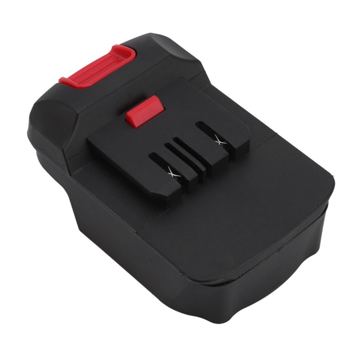 Akkumulátor adapter, Tovbmup, kompatibilis 18V-20V, 11 x 7 x 4,5 cm, fekete/piros