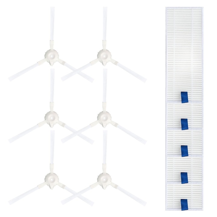 Accesorii de inlocuire pentru aspirator robot, perie laterala si filtru, compatibil cu Tefal Rowenta X-Plorer Serie 75 RG7687 RR7687WH