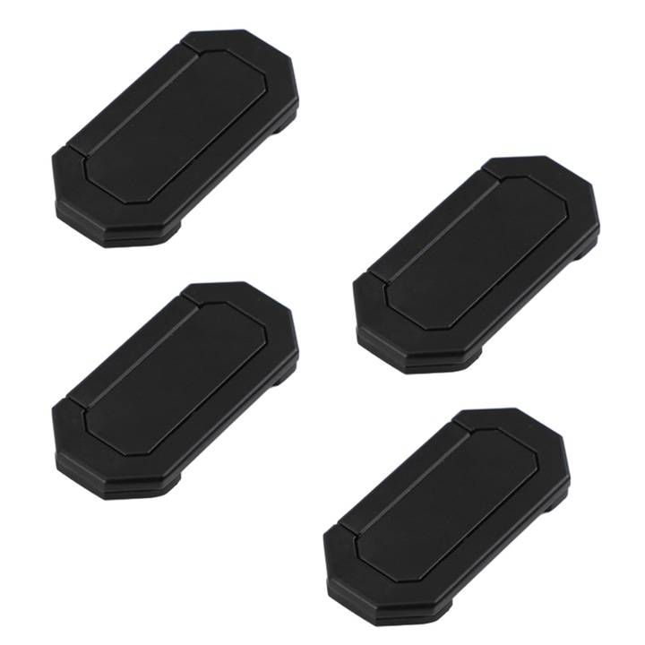 Maner de mobila incastrat, din aliaj de zinc lustruit, tragere cu inel negru plat pentru dulap, instalare usoara pentru usi de mobilier, sertare