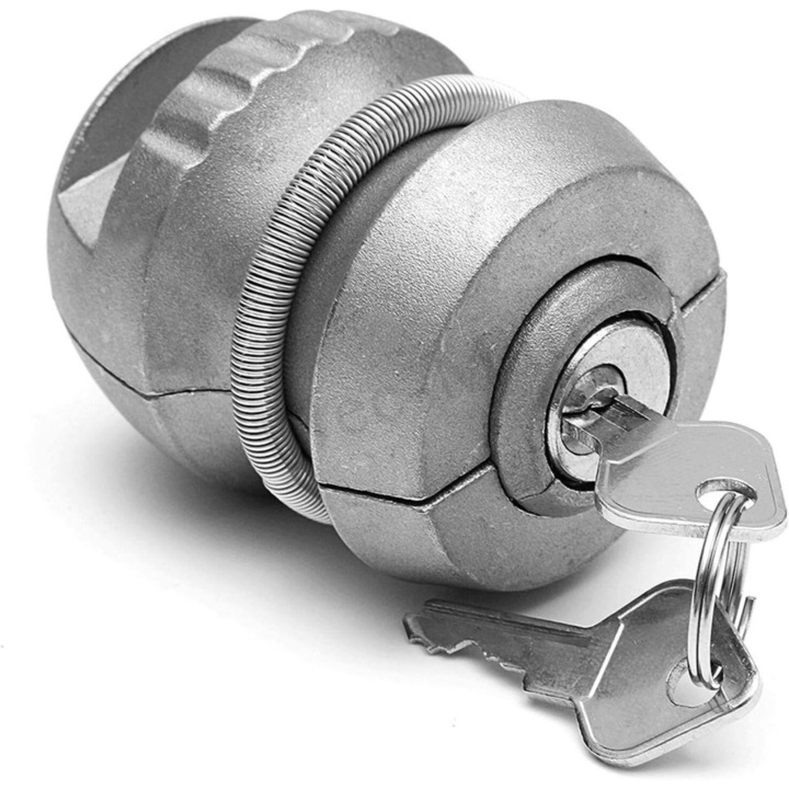 Protectie maxima: blocare remorca din aliaj de zinc, blocare universala a carligului, dispozitiv de blocare antifurt, prevenirea prafului si a coroziunii, asigura cuplarea remorcii, se potriveste cu carlige de remorca populare