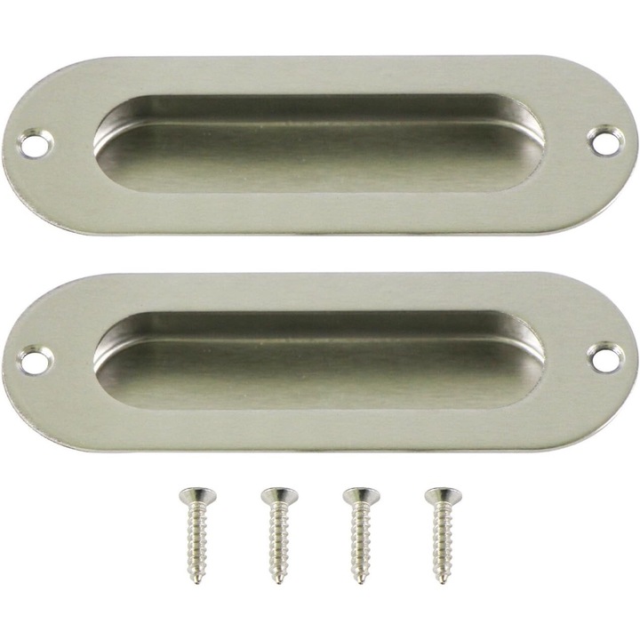 Manere pentru usi glisante, Enforose, design ergonomic, constructie solida din aliaj de aluminiu, curatare usoara, set de 2 bucati