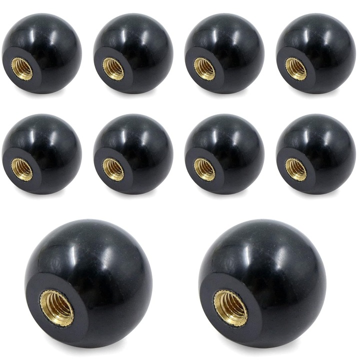 Set 10 butoane de inlocuire pentru masini, AMRINUGL, finisaj lustruit, material bakelite, performanta de izolatie