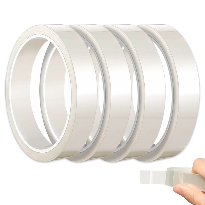 Set 4 benzi adezive, transparent, AMRINUGL pentru imprimare electronica, conductivitate termica, 0.31cm