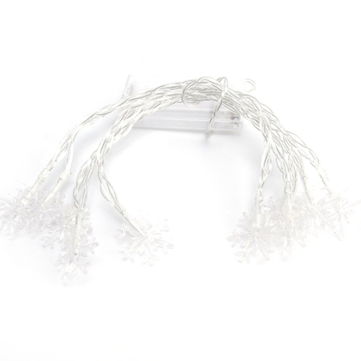 Ghirlanda luminoasa fulgi de zapada, 40 LED-uri, Multicolor, 6 m