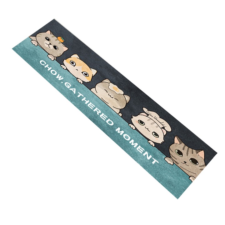 Covor bucatarie, antialunecare, impermeabil, usor de curatat, model pisica, plus, 40 x 120 cm