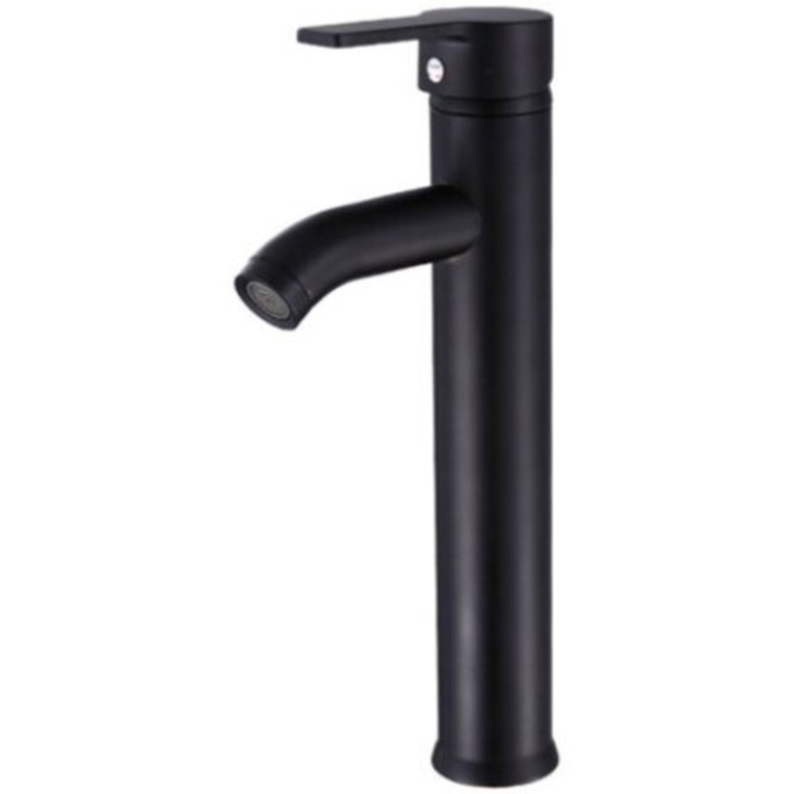 Смесител за баня, TNEAYWHE, матово черно покритие, конструкция от масивен месинг, управление с една дръжка, индустриален дизайн