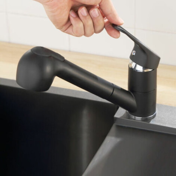 TNEAYWHE egykaros szaniter csaptelep, 42 cm-es flexibilis hosszabbítóval, gyors telepítéssel, megfelel a kaliforniai AB1953 törvénynek