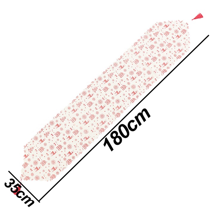 Asztali futó, futó, többszínű, 30x180cm