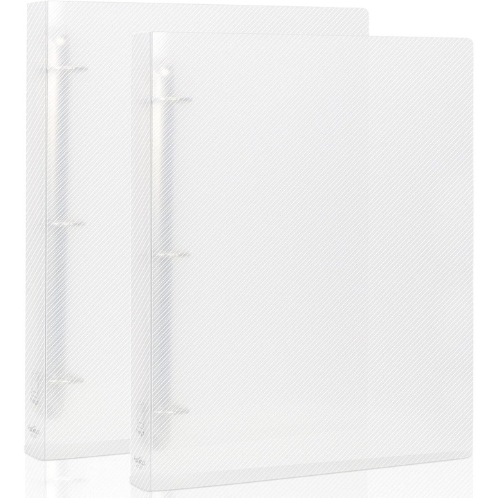 Set 2 dosare cu inel D A4, Polipropilena, Transparent