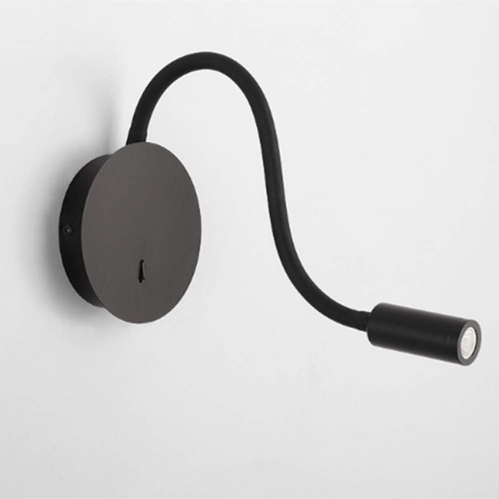 LED стенна лампа, LED лампа за четене, нощна лампа с превключвател, топло бяло, 200lm/3000k/3W, ъгъл на лъча: 360°, дължина: 53cm