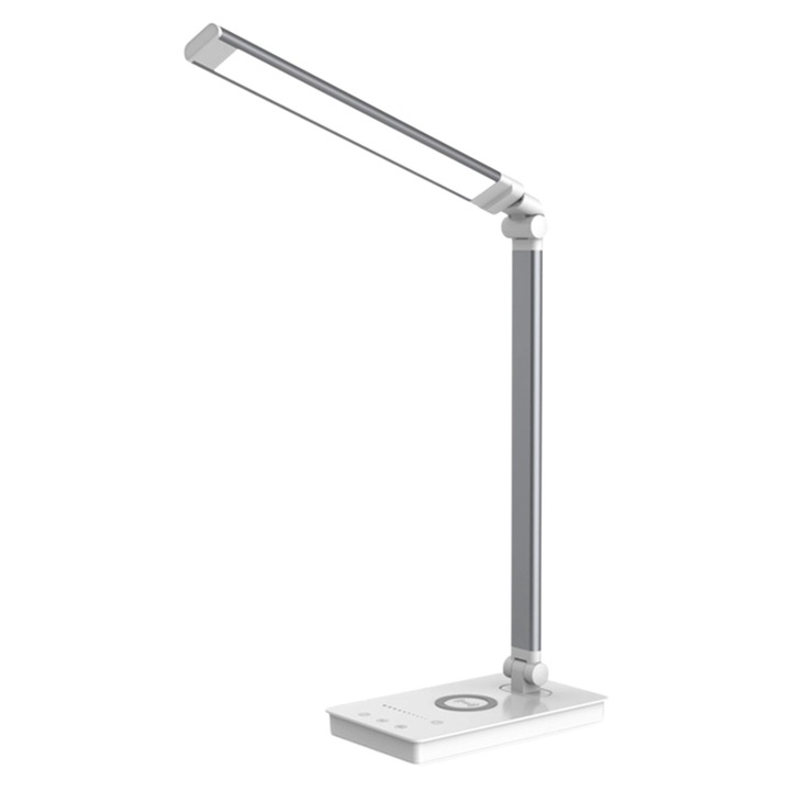 LED asztali lámpa, összecsukható, dupla karral, poliészter anyagból, szemápolásra, többszínű