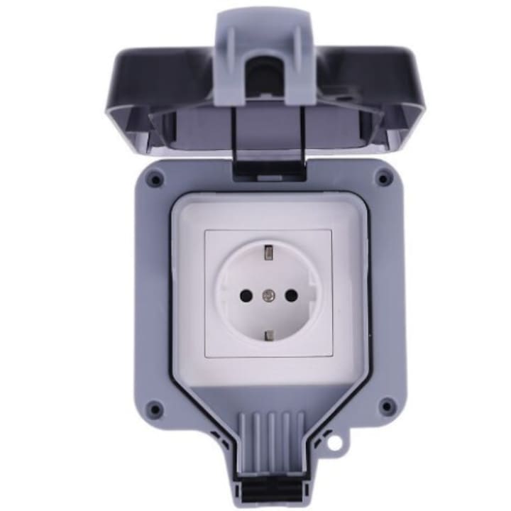 Priza exterioara IP66 pentru atelier, subsol, spalatorie, garaj, gradina, aplicatii comerciale, usor de instalat