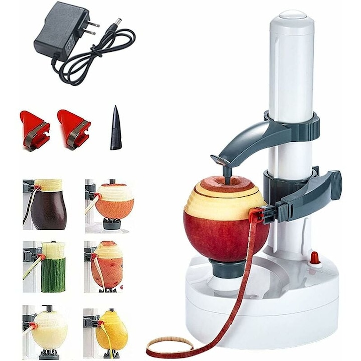 Peeler electric automat AMRINUGL pentru legume si fructe, baza antiderapanta, design adaptabil