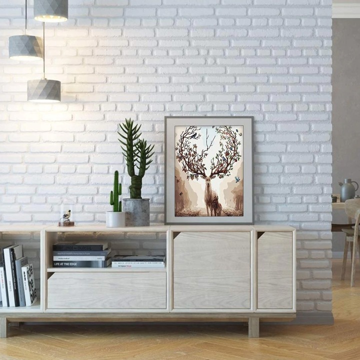 Направи си сам картина по номера, елени, 40х50см, пълен комплект