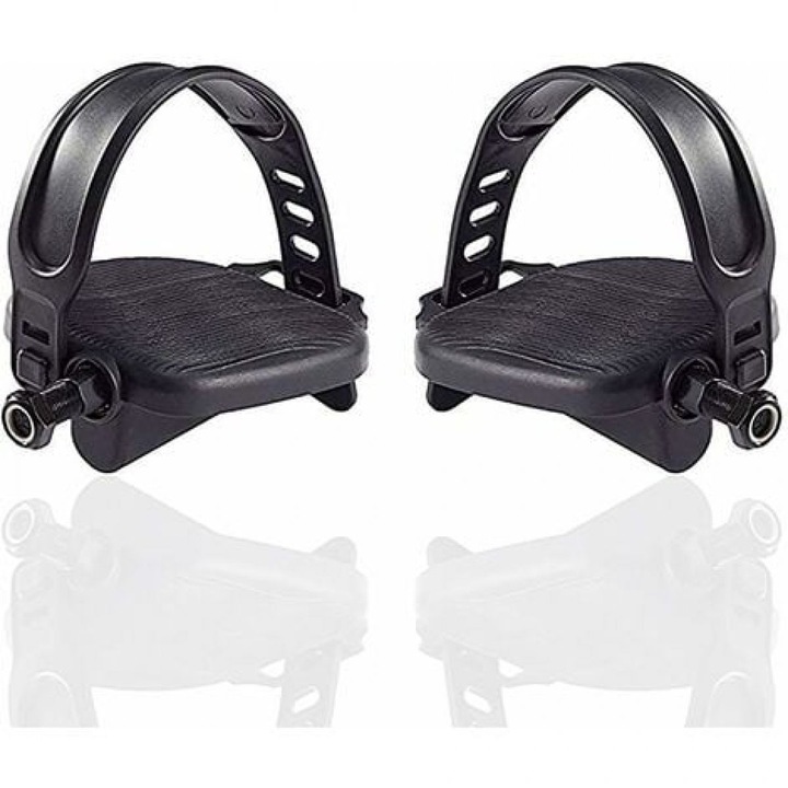 Pedale bicicleta sport, AMRINUGL, antiderapante, negru, 136x108x53mm, set 2 bucati