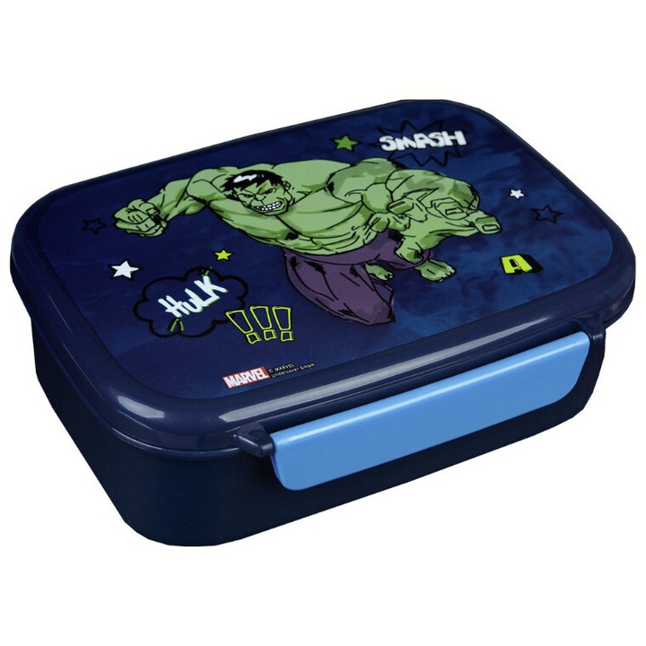 Cutie pentru pranz, Avengers Undercover, 18x13.5x6cm, fara BPA, albastru