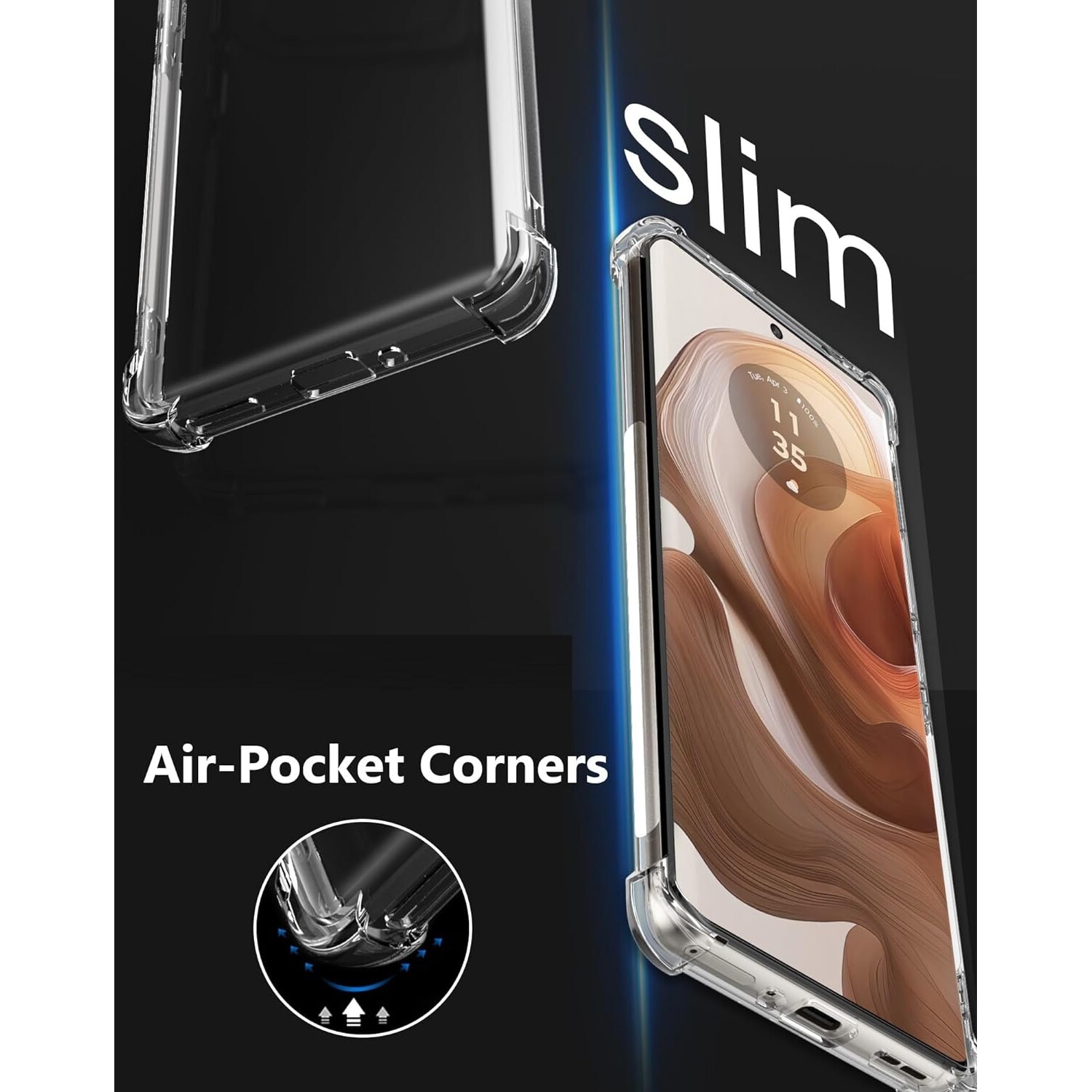 Husa pentru Motorola Edge 50 Ultra Anti-Shock 1.5mm reinforced 4 corners transparent
