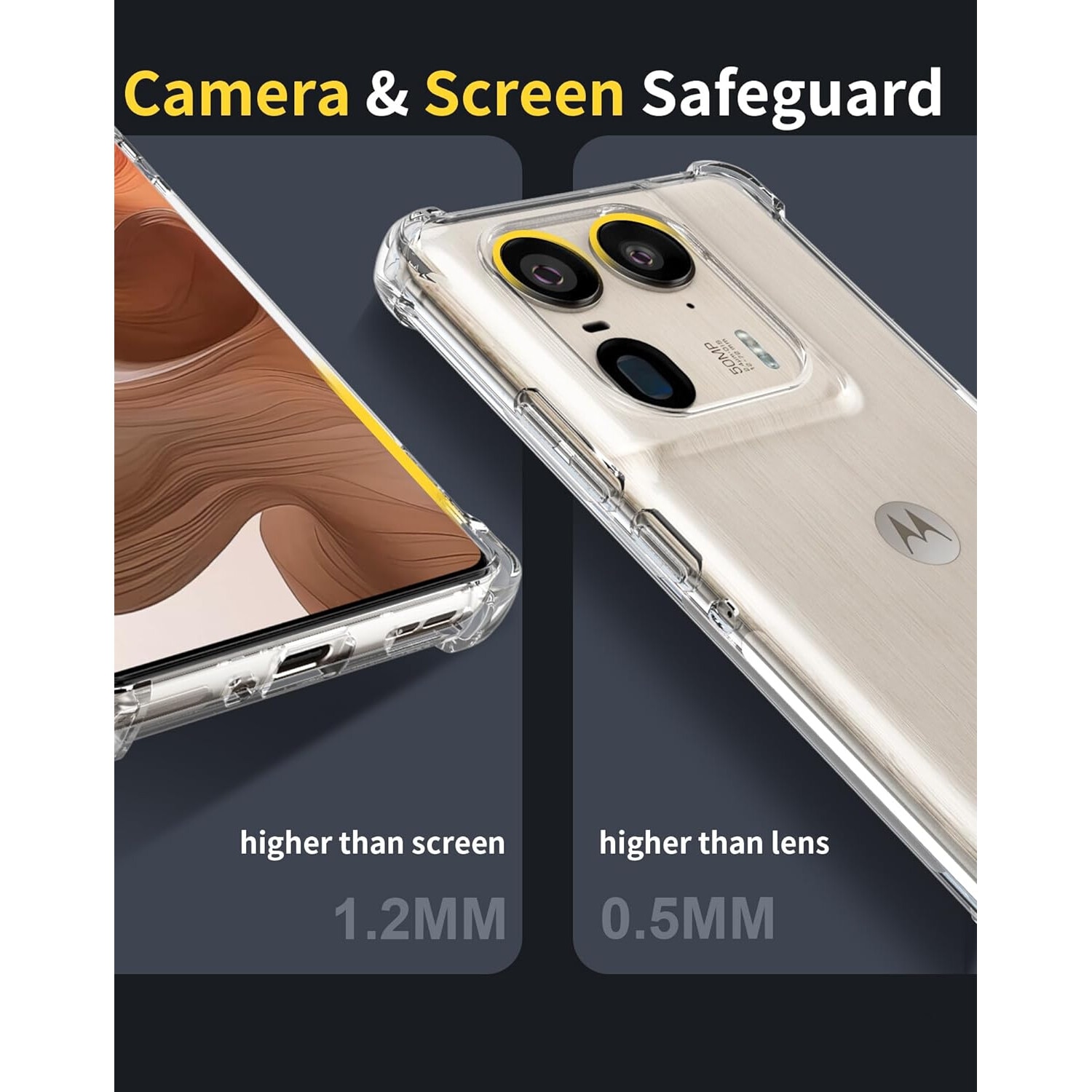 Husa pentru Motorola Edge 50 Ultra Anti-Shock 1.5mm reinforced 4 corners transparent