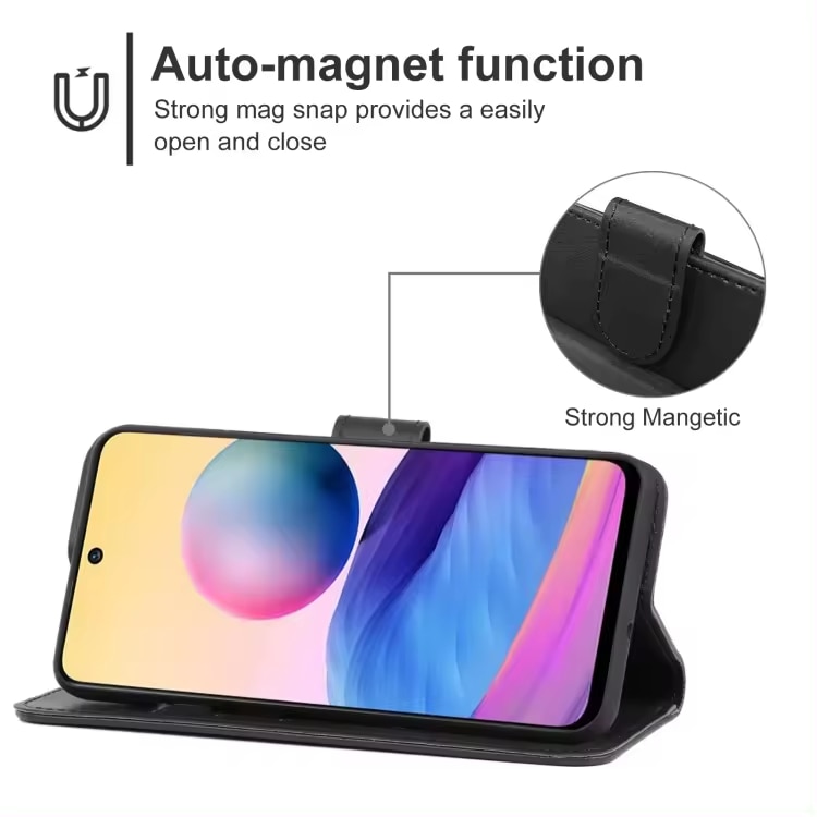 Husa pentru Samsung Galaxy A56 tip carte 360 Kickstand Portofel Multifunctional Protectie Completa Negru denim