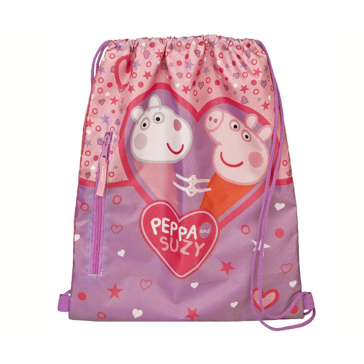 Sac pentru incaltaminte, Undercover Peppa Pig, pentru copii, multicolor, 40x32cm