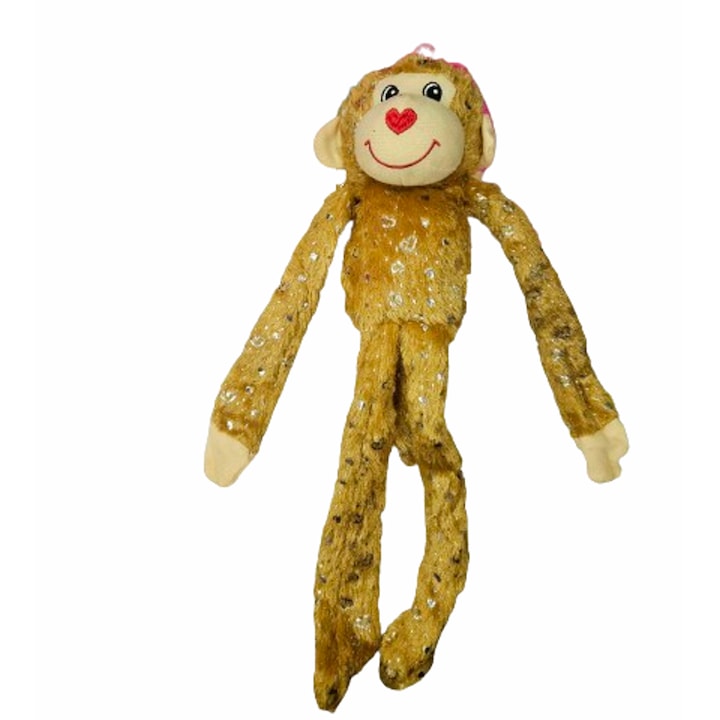 Maimuta de jucarie, Plus, Silentioasa, 30 cm, Maro