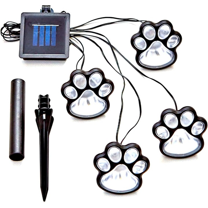Becuri LED solare, KkvoGmle, set 4 buc, impermeabile, pentru gradina