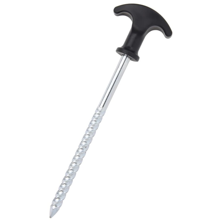 Tarusi de cort vidaXL, 12 buc., 17 cm, Ø7 mm, otel galvanizat
