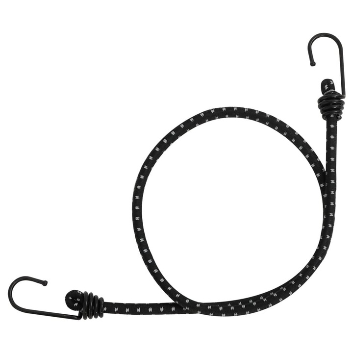 VidaXL 25 db bungeekötél fényvisszaverő csíkokkal és kampókkal 88 cm 1.94 kg