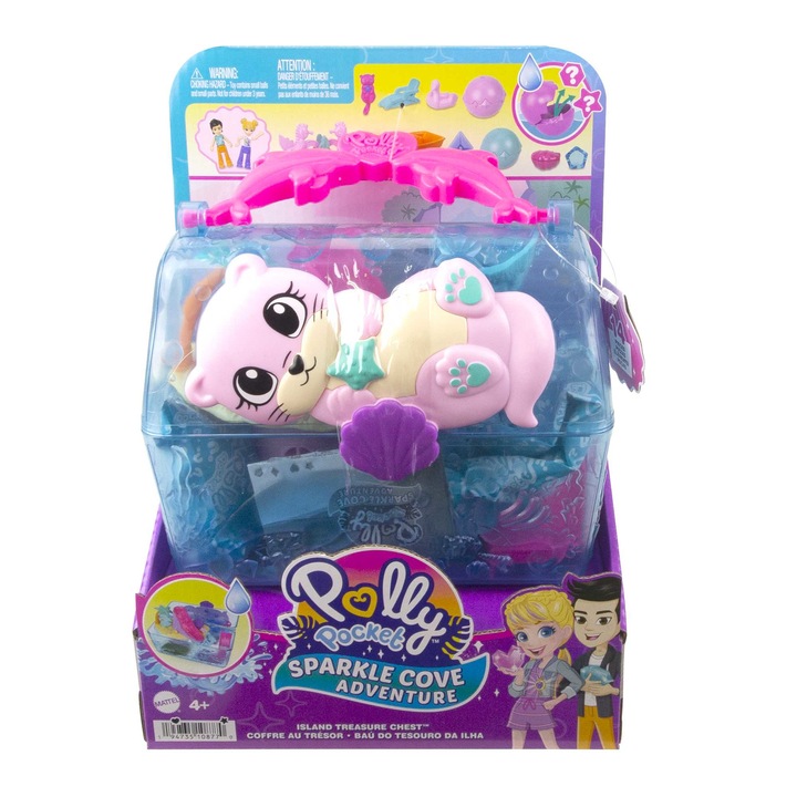 Set Polly Pocket Insula Comorilor Mattel, functii acvatice, multicolor, 23x30.5x6cm, +4 ani