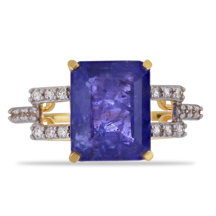 Arany Gyűrű Természetes Fehér Cirkónnal