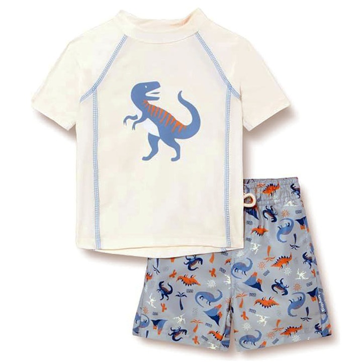 Детски бански с uv защита, Playshoes, Dino Allover, момчета, 98-104