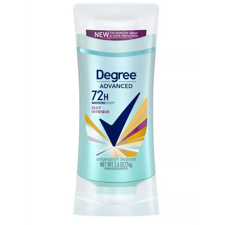 Dezodor, Degree, Sexy Intrique, Kiegészítő izzadás elleni védelem, 72h, 74g