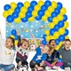 Set aranjament baloane pentru arcada, ghirlanda Happy Birthday, 115 buc, galben si albastru