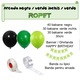 Set aranjament baloane pentru arcada, ghirlanda Happy Birthday, 115 buc, negru si verde