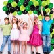 Set aranjament baloane pentru arcada, ghirlanda Happy Birthday, 115 buc, negru si verde