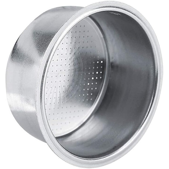 Filtru de cafea din otel inoxidabil, design poros, 5.9x5.2x2.5cm, reutilizabil, argintiu